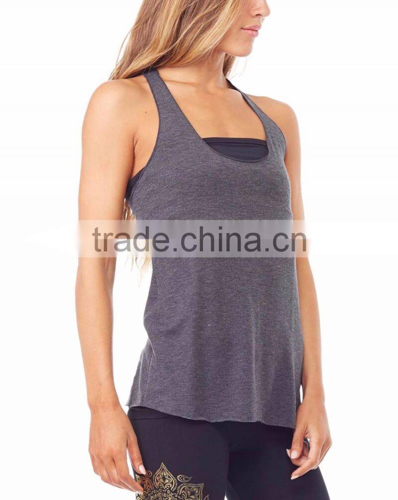 New fashionable breathable organic yoga stringer vest