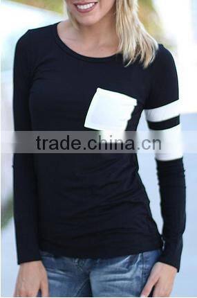 Customized women fitted long sleeve t-shirt