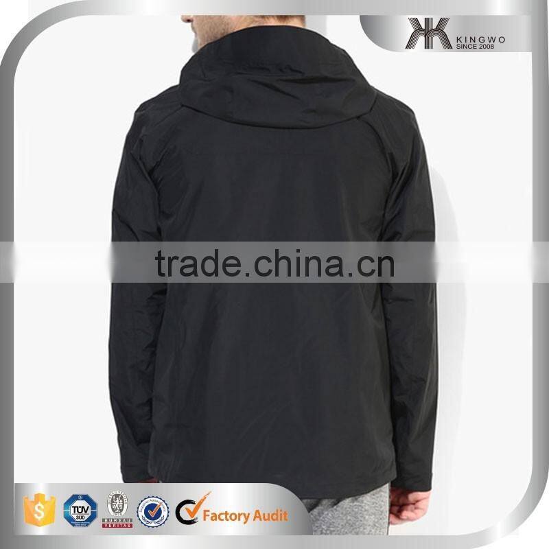 Mens Woven/Knitted Training Jacket Full Zip Tracksuit Plain Black Jacket