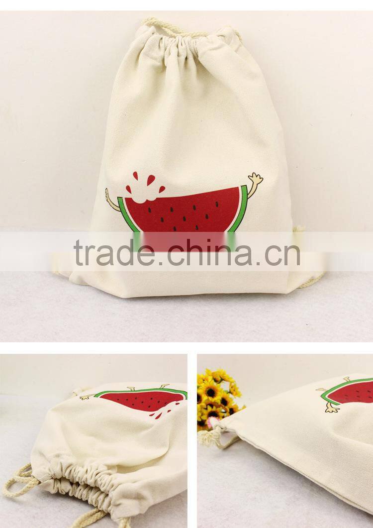 New fashion design cotton Drawstring Backpack