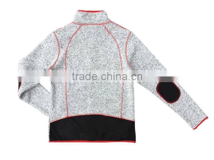 Warm windstopper polar fleece needle polyester knitted women clothes jacket