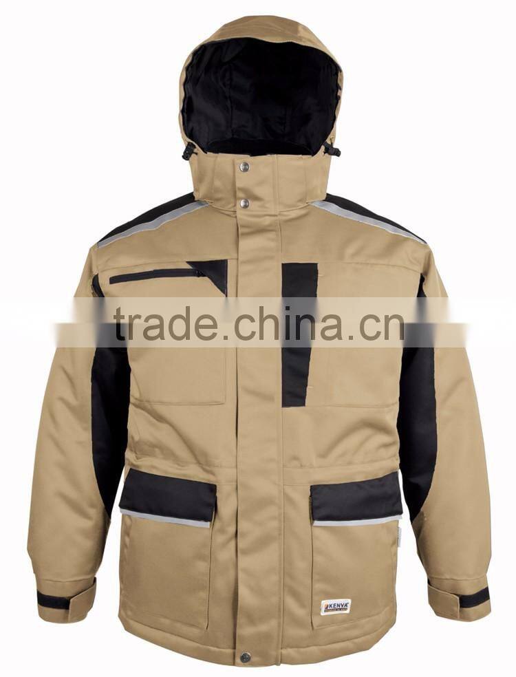 Good design winter parka men safety clothing with tape seam EN343