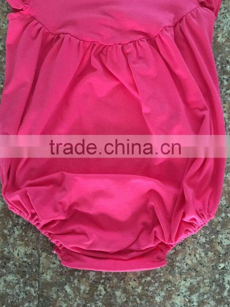Toddler Girls Soild Color Cotton Romper Flutter Sleeve Romper Baby Bulk Boutique Baby Girl Rompers Wholesale 2016