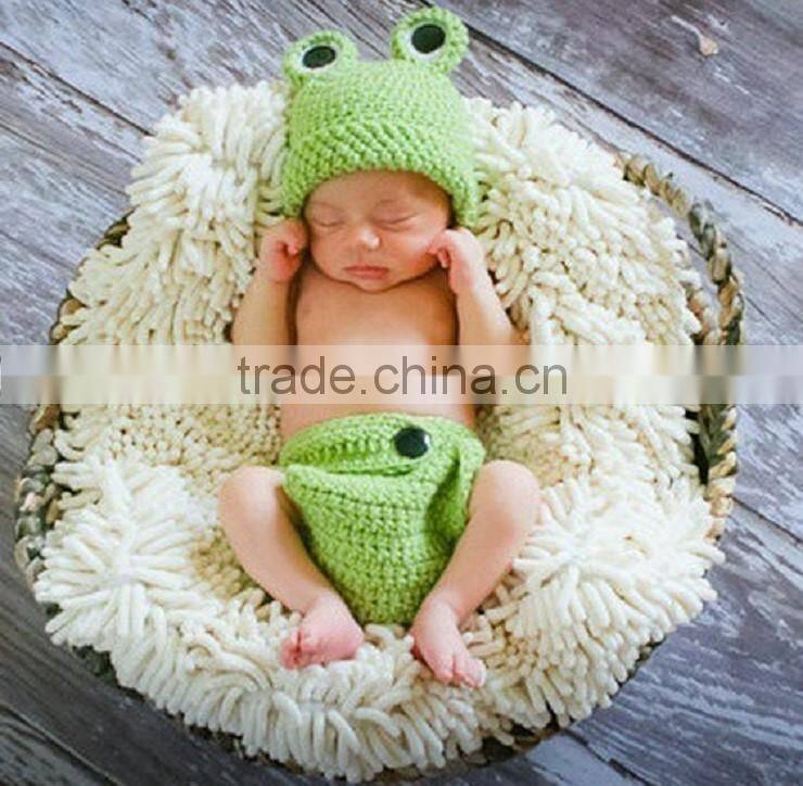 crochet animal costume baby hat and pants set for baby