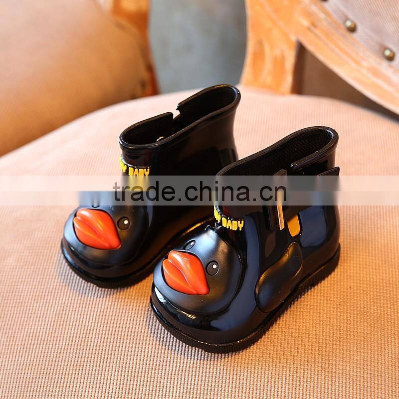 Cute duck design kids rain boots