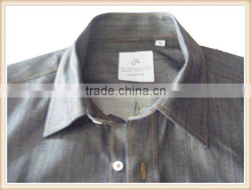 2016 custom men cotton denim shirts