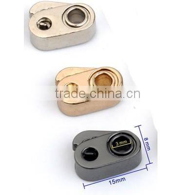 Metal alloy stoppers toggle cord locks Drawstring lock one holes for 3mm 4mm cord STP-022