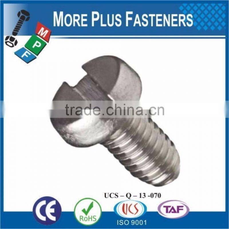 Made in Taiwan Slotted Cheese Head Machine Screws Carbon Steel ISO 1207