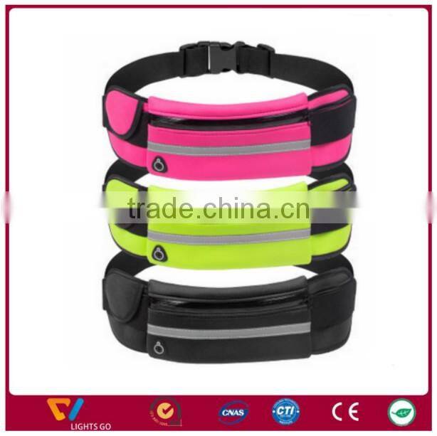 high light Outdoor waterproof reflective Runner Belt Sport Waist Bag