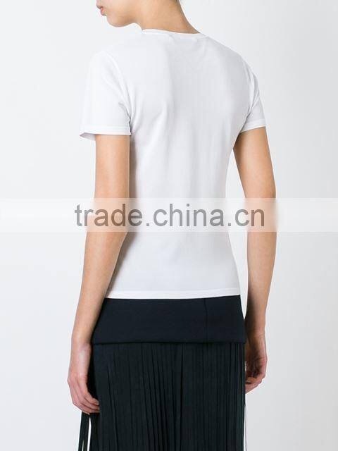 Oem Short Sleeve O Neck Blank Plain T Shirts Clothes for women,Womens Pure White Cotton Plain T-Shirts for Printing
