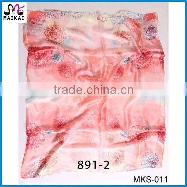 Factory price 2016 new design 100 silk head scarf