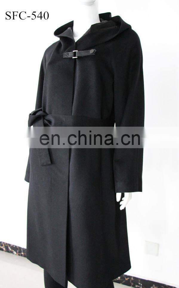 wholesale anti-pilling pure Cashmere long coat with small MOQ