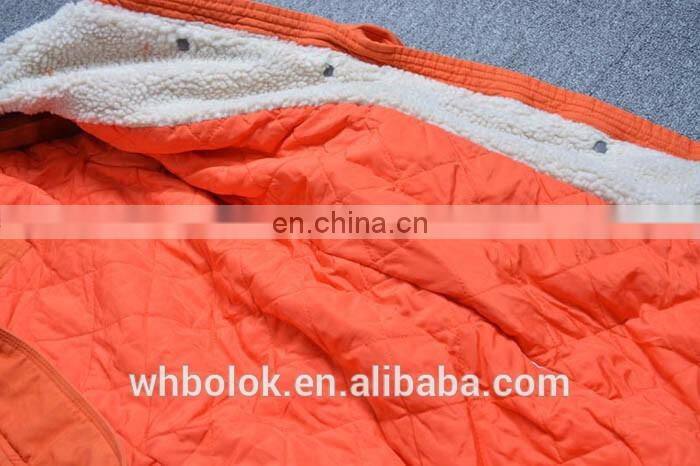 OEM Navy Parka women winter green coat high quality custom-made fleece lined with hooy
