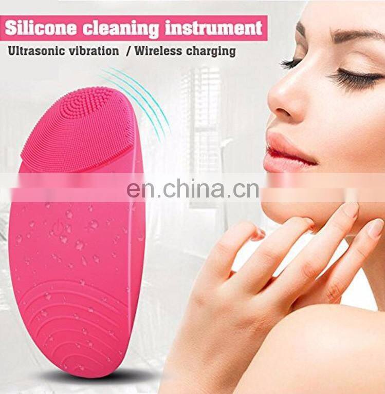 Face Cleanser Massager Brush Ultrasonic Silicone Facial Cleansing Brush