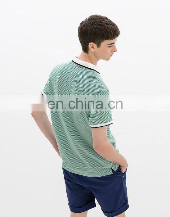 Wholesale High Quality Guangzhou Clothing Polo T-shirts Custom StripeTshirts Polo