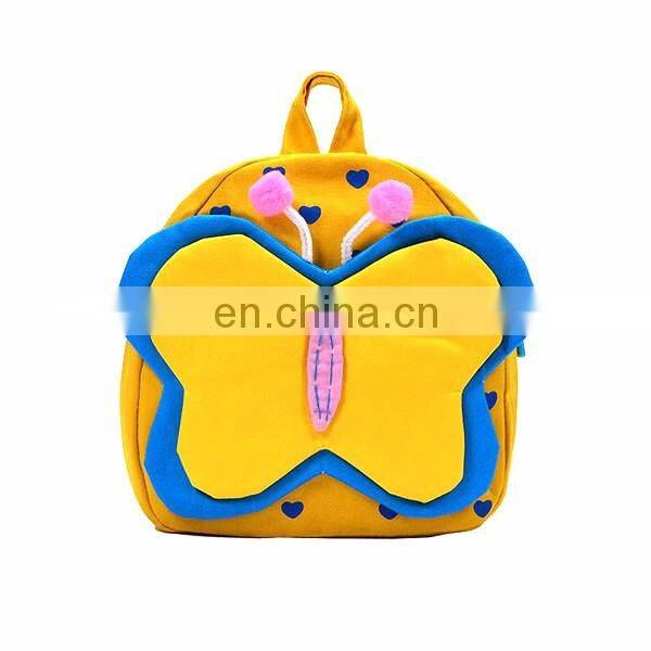 Cute Butterfly Backpack Girls School Bags Cheap Kids Trendy Bag Soft PP Cotton Wholesale