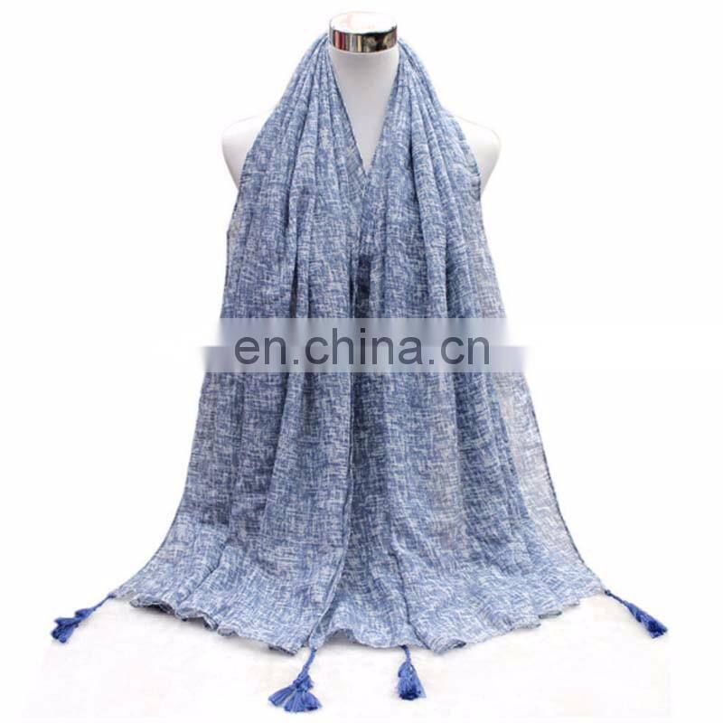 wholesale newest pleated breathable solid color hijab scarf shawl