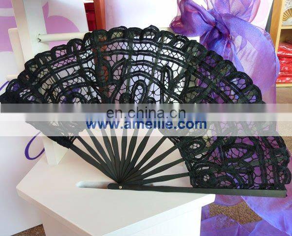 27cm Red Victorian Hand Lace Fan