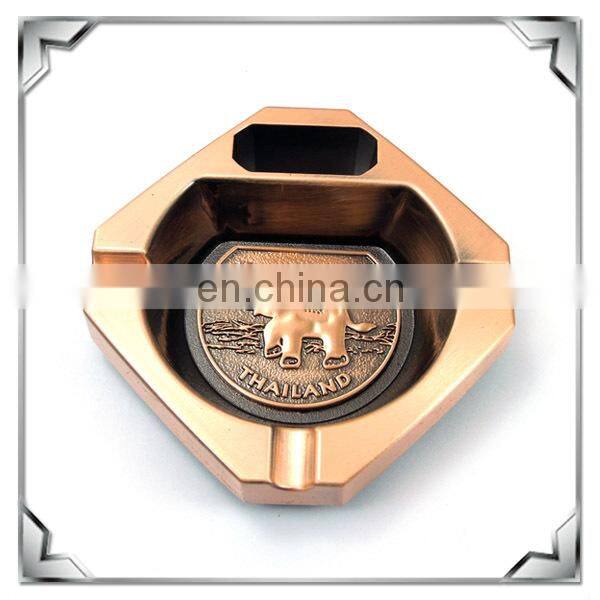 custom antique metal souvenir ashtray