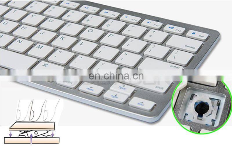 Universal ultra thin wireless external bluetooth keyboard for windows for ios for android for laptop tablet pc