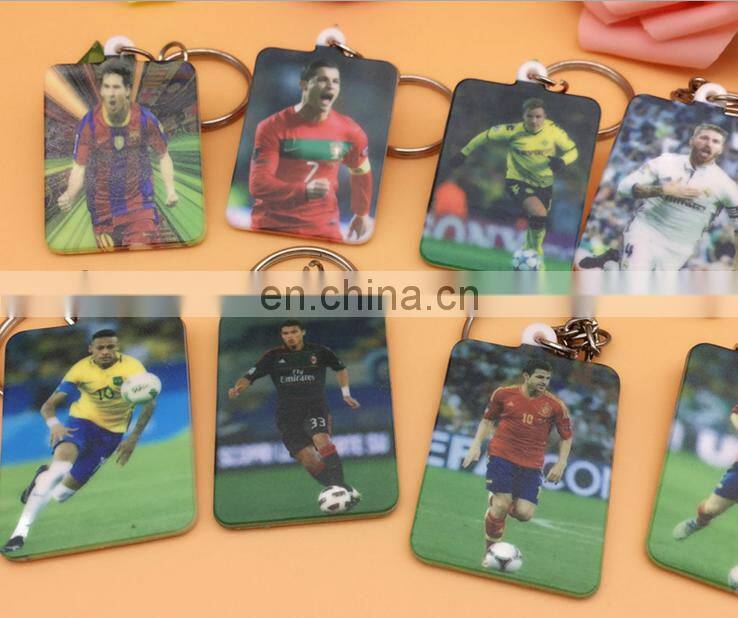customized Digital photo keychain football soccer star movie star character keychain president election keychain