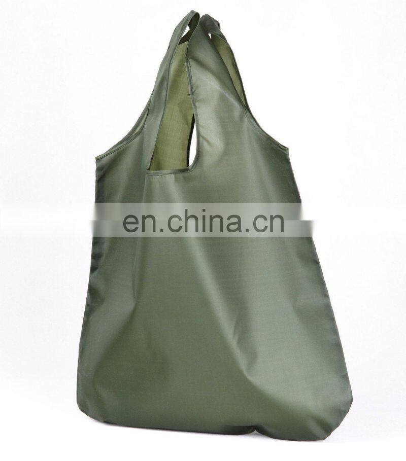 Army Green Reusable Foldable Shopping Tote Bag