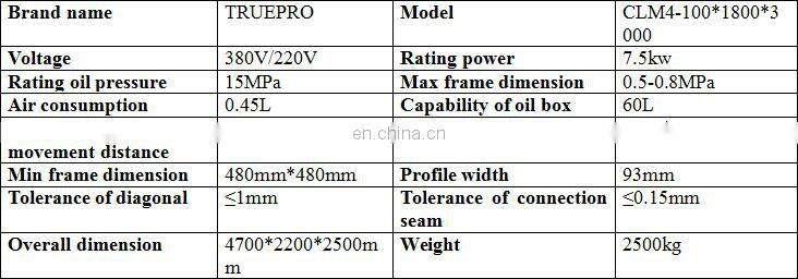 High efficiency CNC Four head corner crimping machine for aluminum profiles