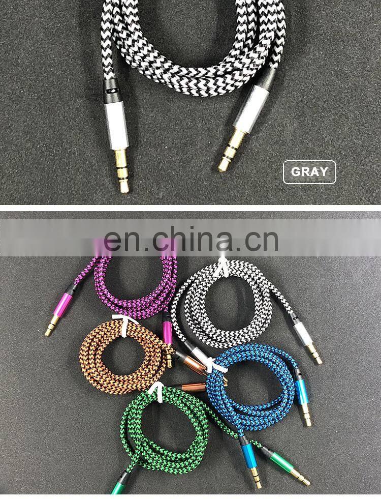 AUX audio cable 3.5mm male to male recording cable 1m audio cable jack