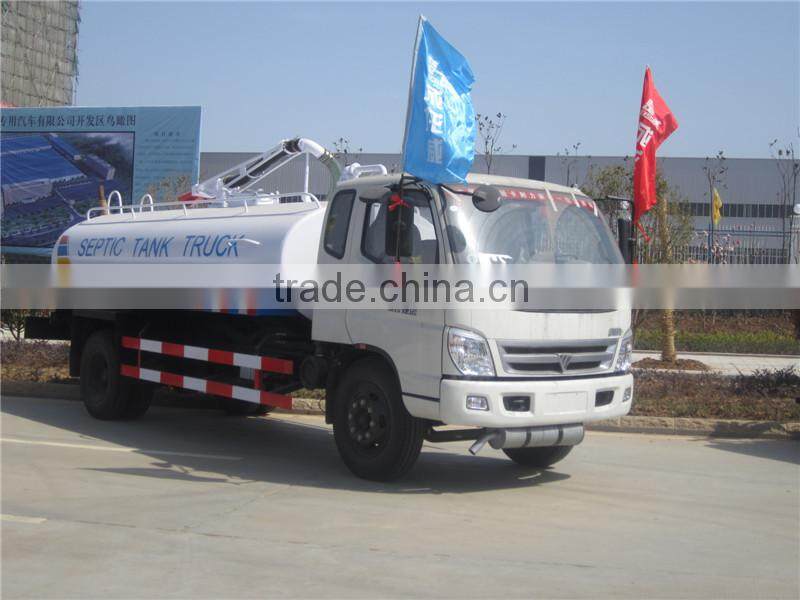 4000 liters Foton vacuum sewage suction tank truck