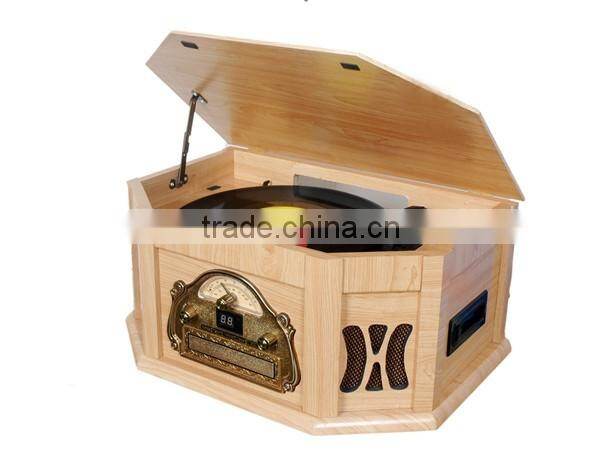 Stereo System High Torque 3 Speed Vinyl Turntable