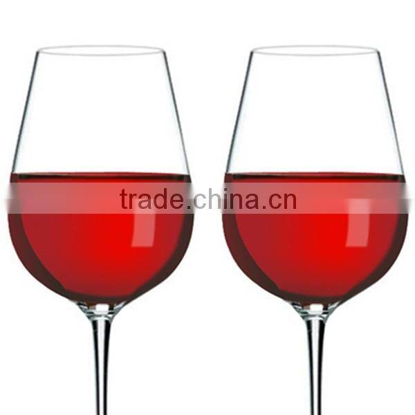 Handmade cheap high quality transparent unbreakable wine glass