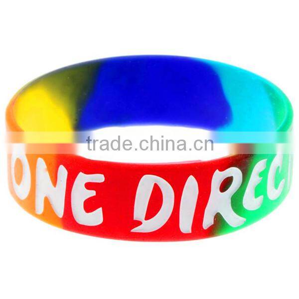 Glowing night wristbands company logo silicone Bracelet