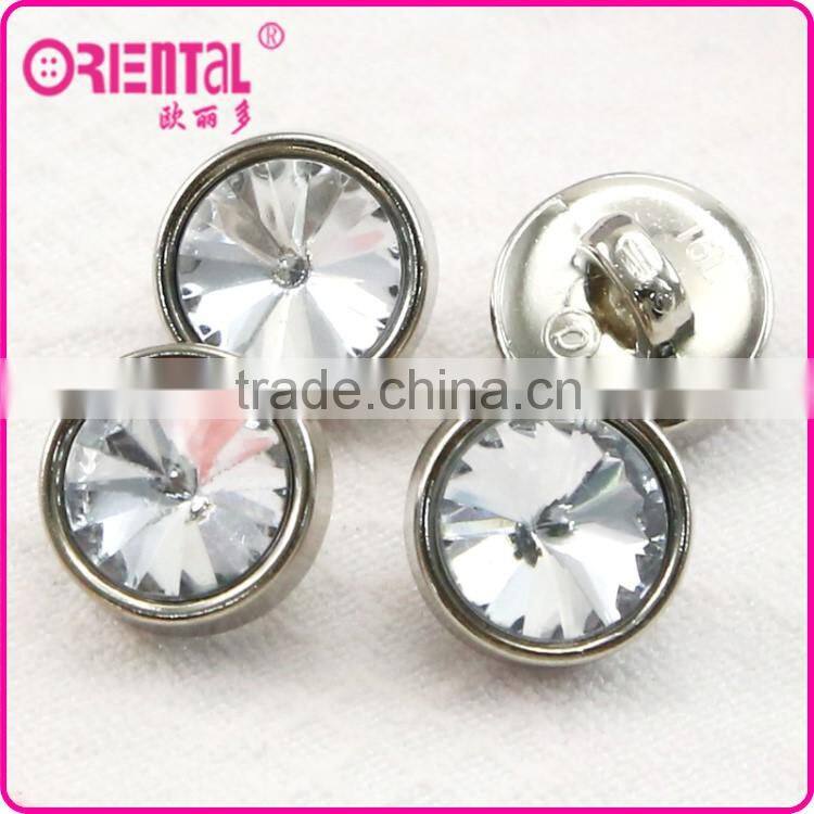 fashion decorative shank button with acrylic stone