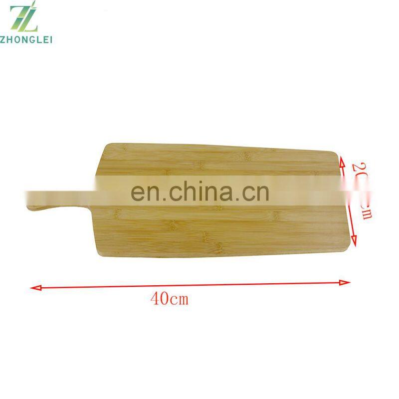 Natural Bamboo Rectangular Kitchen Cutting Board with Handle