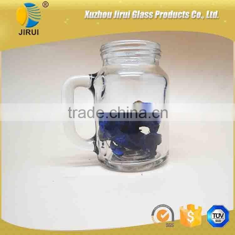 120ml small glass mason jar with holder for liquid