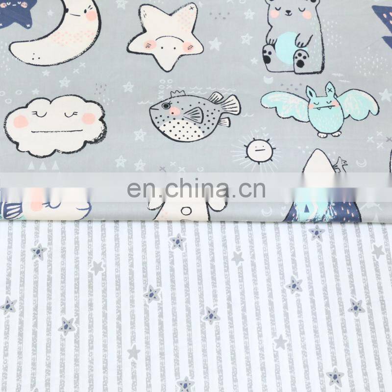cartoon star rabbit cloth fabric cotton bed sheet fabric quilt cover twill fabricc
