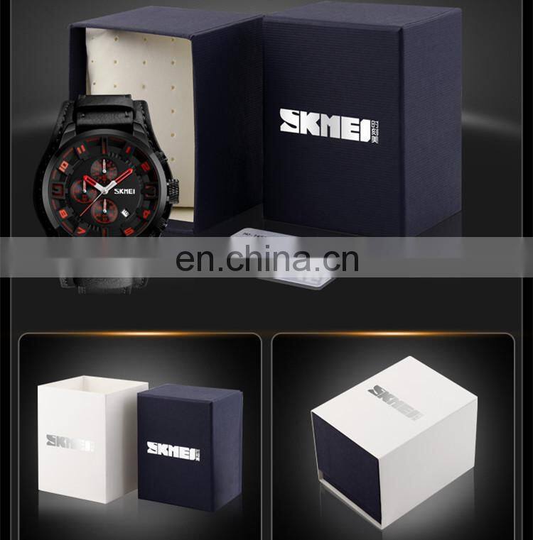 leather stainless steel Japanese movt watch relojes hombre