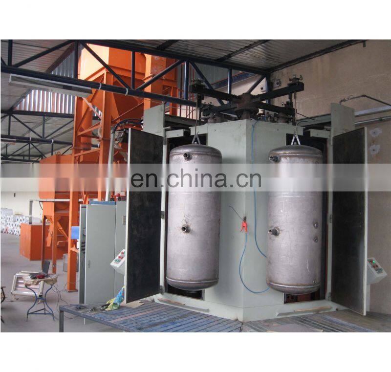 Sand blasting line for enamel water heater production