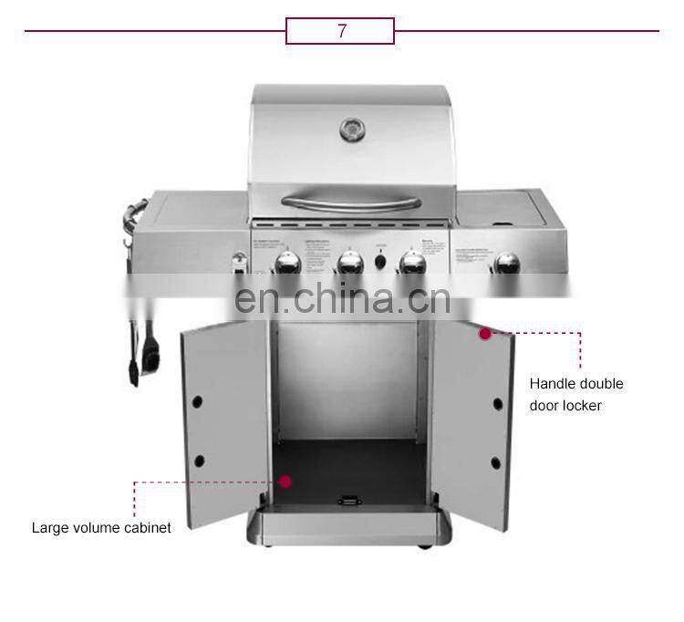 The Most Popular Export Quality OEM Design Assembled Outdoor Stainless Steel Gas BBQ Grill