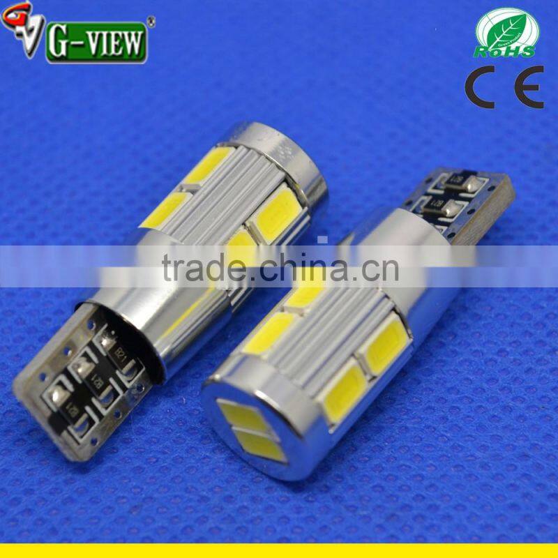 Error free T10 5630 10 smd aluminum material high brightness canbus