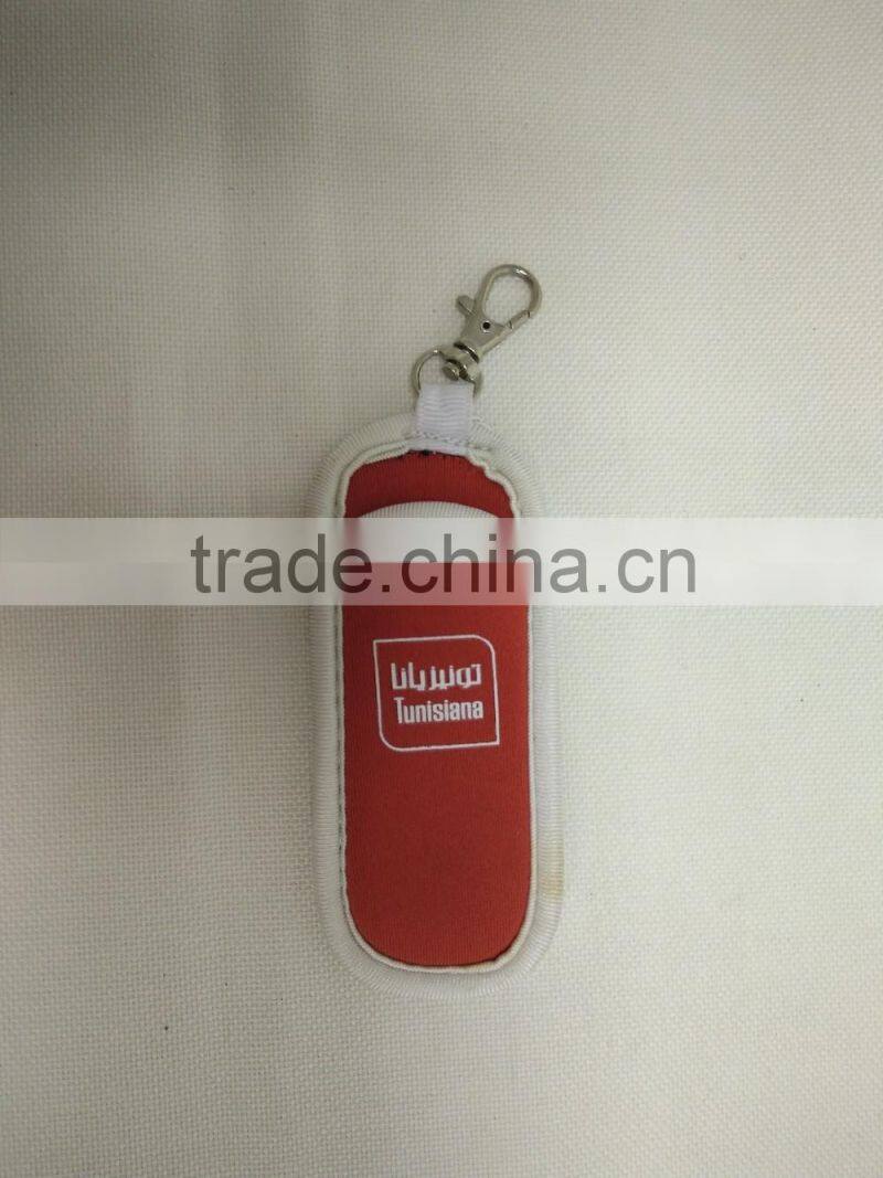 3mm neoprene customied printing logo gifts bag or lanyard with company logo