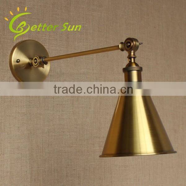 Modern Glass Shade Swing Arm wall light and wall lamp for Bedroom