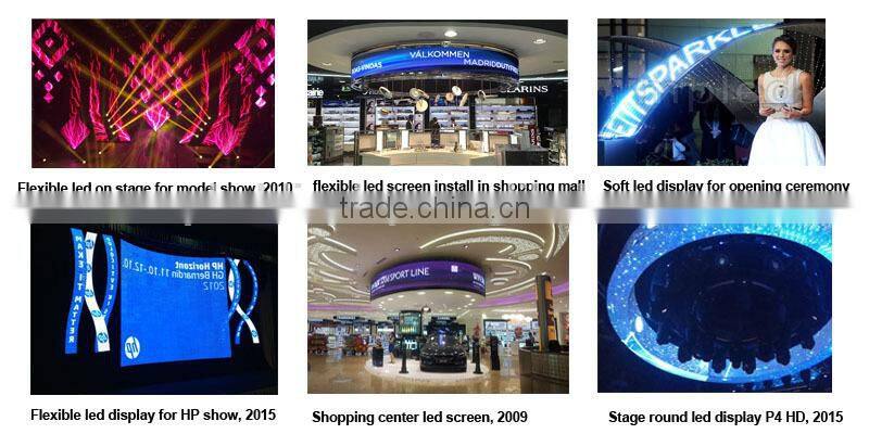 Make any shape as you like P6 soft led display with Nova card control system