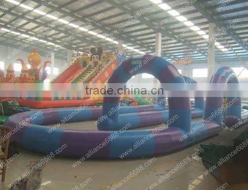 Popular sale ATV cars race track inflatable track