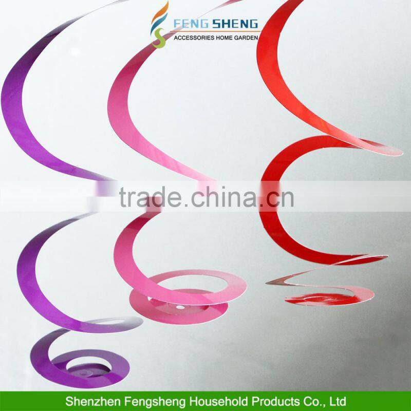 Coloured Hanging Swirls Party Decorations Multi Birthday Wedding Baby Shower