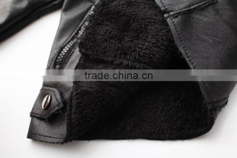 Kids clothing autumn winter new children leather girl coat high quality girls outerwear kids wear
