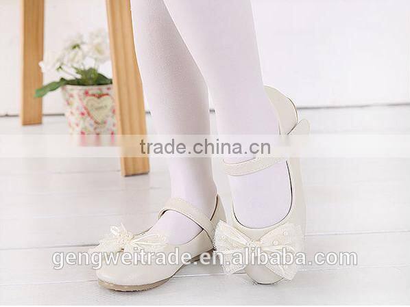 2015 Hot Sales Baby Girls Shoes Noble Bow Princess Baby Shoes Girl Leather Casual Shoes