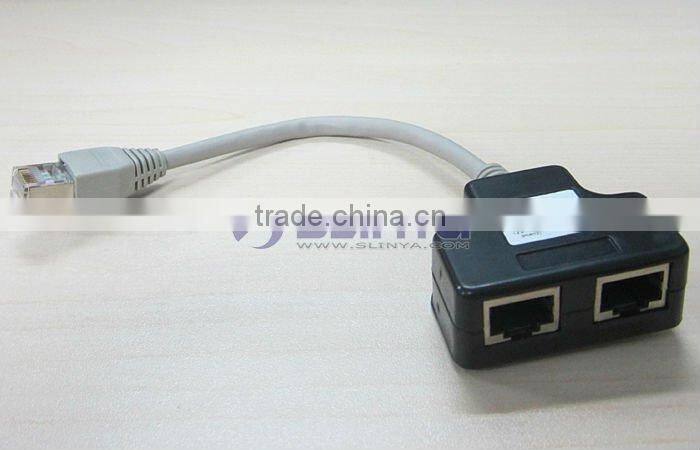 CAT5/6 Ethernet RJ45 LAN Port 1 to 2 Socket rj45 Splitter Connector