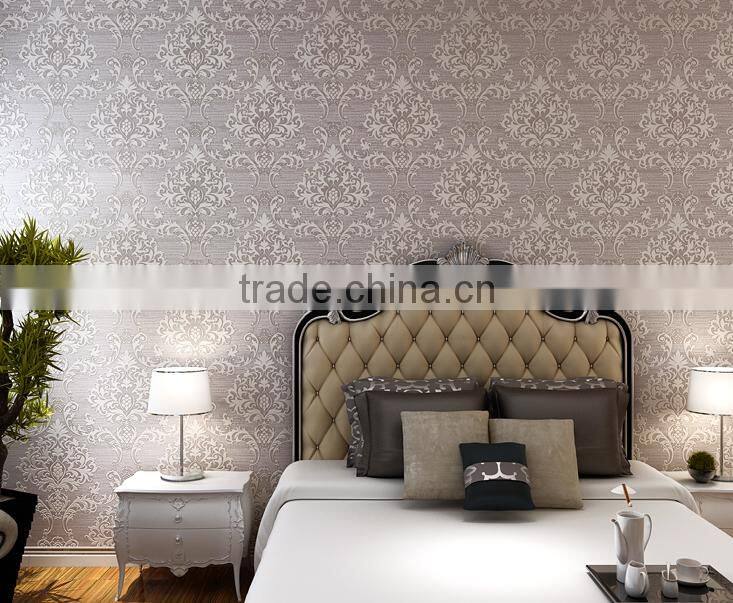 European style luxury non-woven embossment print wall paper