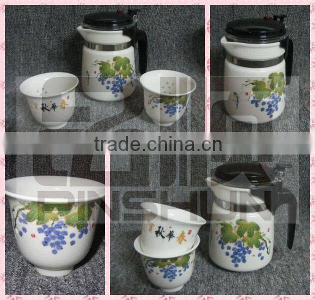 porcelain stripe design teapot